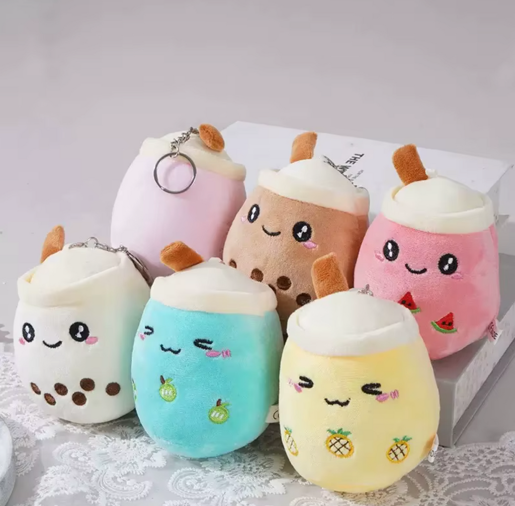 Milk Tea Boba Plush Cute Kawaii Soft Plush Toy Keychain