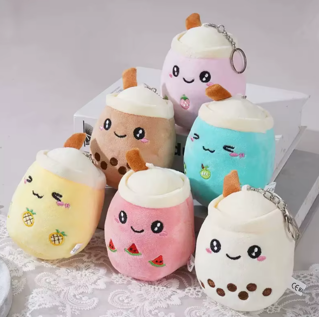 Milk Tea Boba Plush Cute Kawaii Soft Plush Toy Keychain