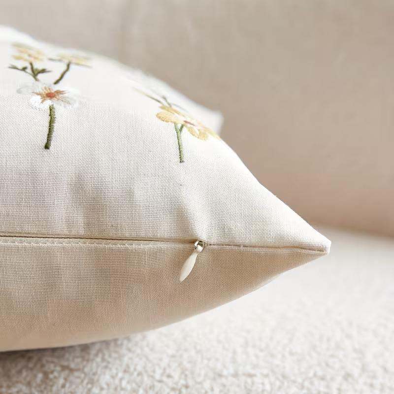 Easter Bunny Embroidery Throw Cushion Cover - 1 Pcs