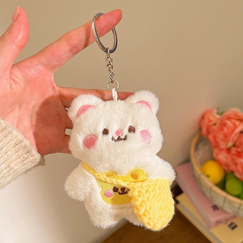 White Bunny Plush Cute Keychains