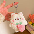 White Bunny Plush Cute Keychains
