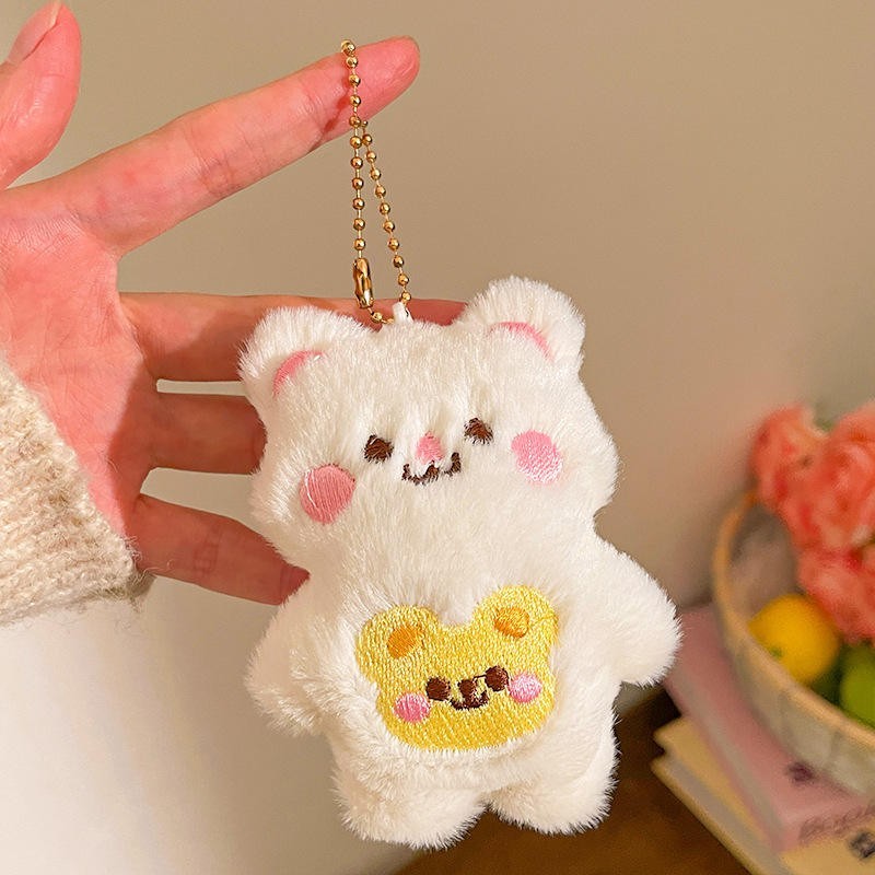 White Bunny Plush Cute Keychains