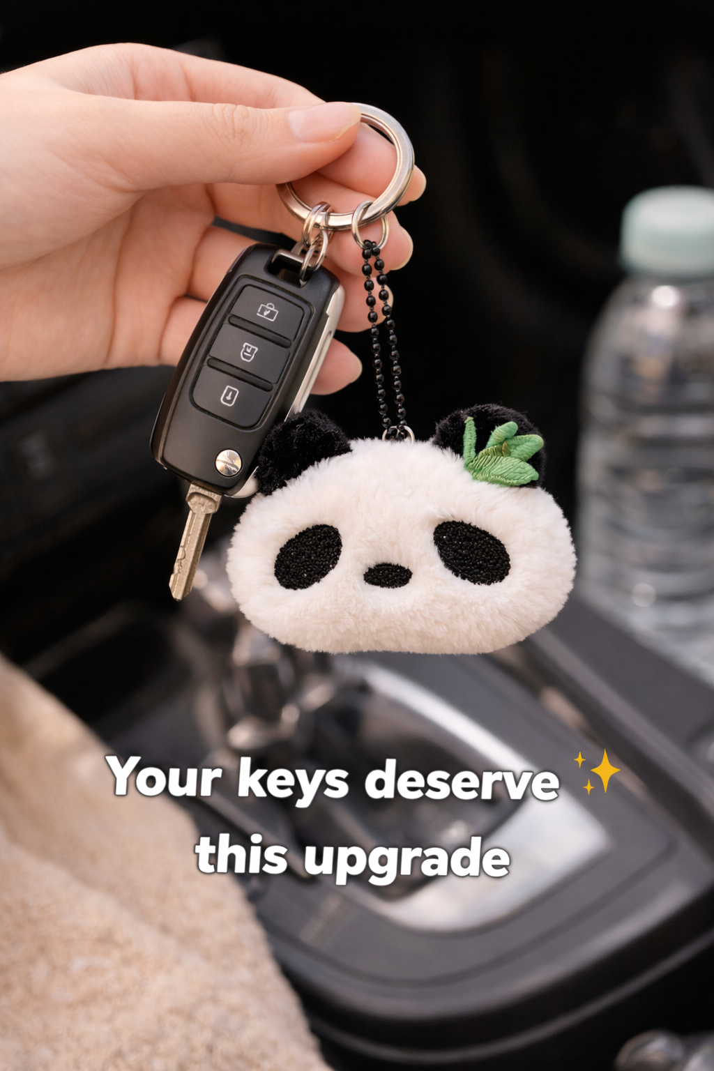 Cute Animal Mini Panda Bear Soft Plush Keyring