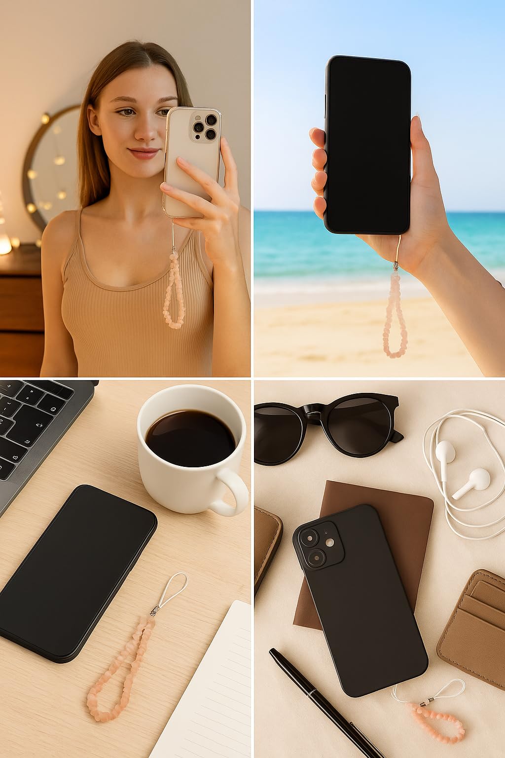 Cute Crystal Phone Charm Strap