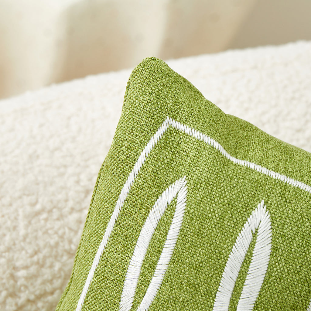 Bird Embroidered Pillowcase, Decorative Throw Cushion Cover - 1 Pcs